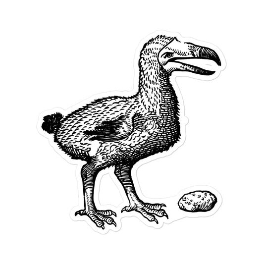 Dodo Bird Vintage Illustration Kiss-cut Sticker