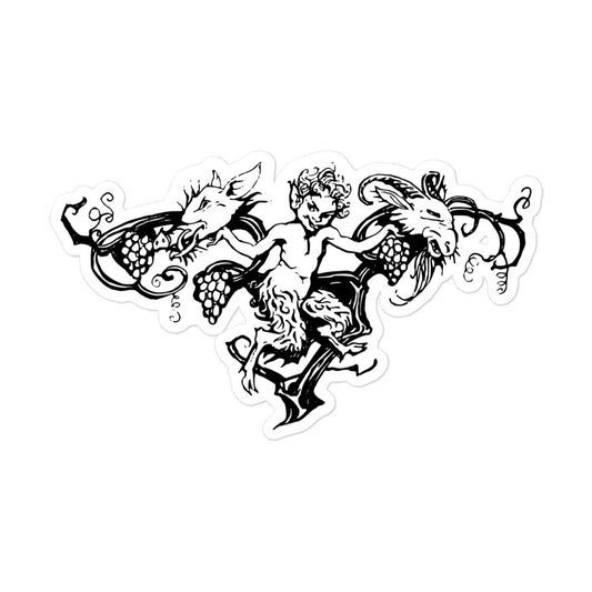 Arthur Rackham Pan Illustration for John Milton's Comus Kiss-cut Sticker