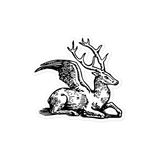 Claude Paradin Winged Stag Kiss-cut Sticker