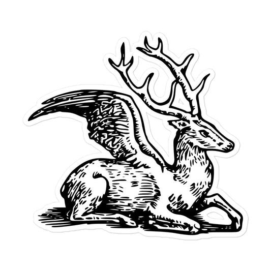 Claude Paradin Winged Stag Kiss-cut Sticker
